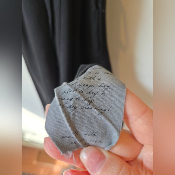 Raquel Allegra Raw Silk Black Dress With Sash Size 0 (SMALL) - Picture 7 of 9